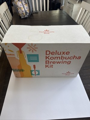 Deluxe Organic Kombucha Starter Kit  Six Swing Top Bottles Stainless Stl Expired