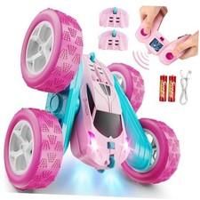 RC Cars, Pink Remote Control Car for Girls, 2.4 GHZ Double Sided RC Stunt Car