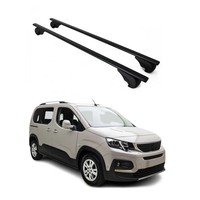 DachträGer GrundträGer FüR Peugeot Rifter 2018-2026 75Kg Stahl Schwarz 2 Tlg