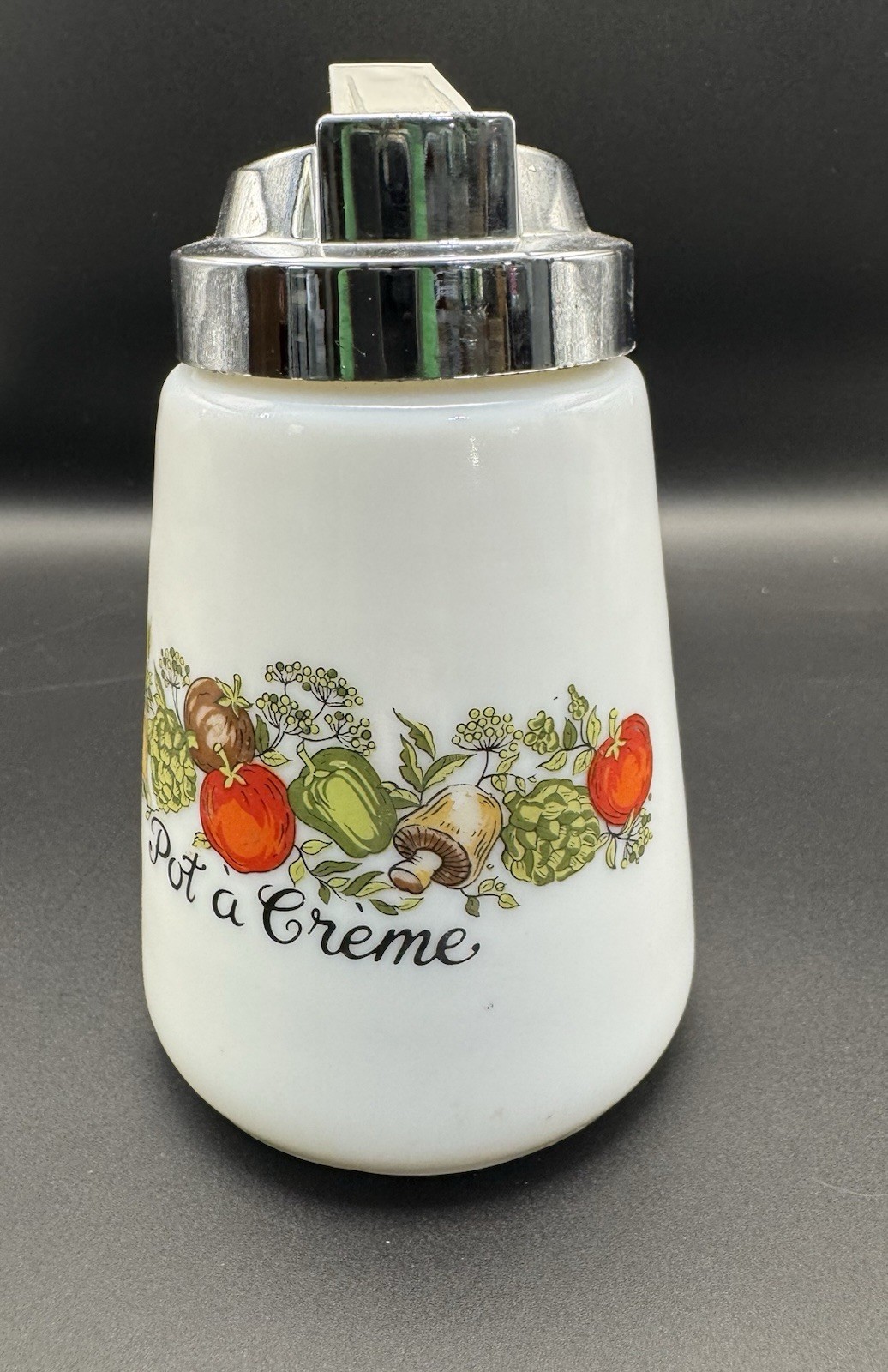 Vintage Gemco USA Corning Ware Spice of Life Pot a Creme /Syrup Dispenser