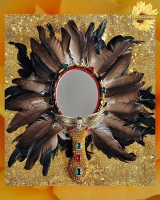 Oshun Ibu Ikole Mirror Espejo Para Ochun Ibu Kole Igun Yoruba Orisha Santeria 