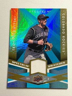 2009 Upper Deck Spectrum Troy Tulowitzki #SS-TT Blue Game-Used Jersey /99