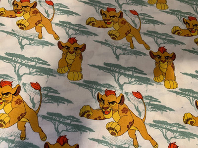 Lion Guard, Simba Scrap 9''x 21 , Cotton Fabric, Fat eighth, Lion King