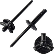 ISPINNER 50Pcs 3/16" X 4/5" Large Head Tri-Fold Exploding Aluminum Pop Rivets (B