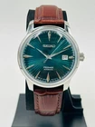 Vintage Seiko Presage Automatic Green Dial Men's Watch Japan made Brown Strap