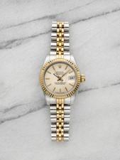 Vintage 1987 Rolex Lady Datejust 69173 Two-Tone Silver Sunburst Dial Auto 26mm