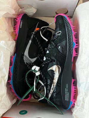 New OFF-White x Nike Zoom Terra Kiger 5 Black CD8179-001 Men's 7.5 Women s 9