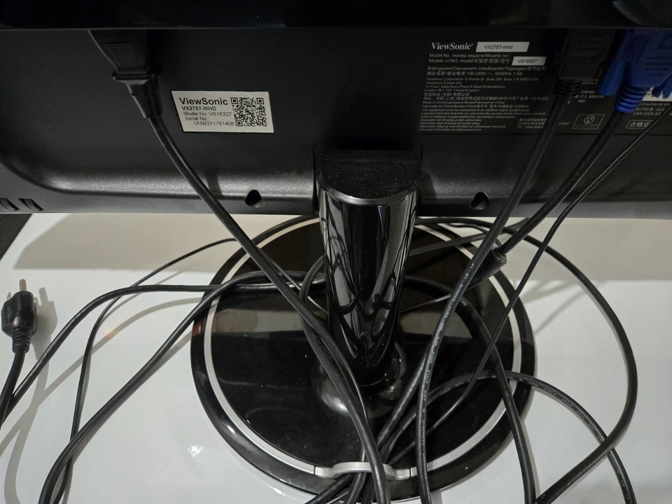 ViewSonic VX2757-MHD 27" Wide Monitor w/Speakers 1080p Full HD HDMI - VS16327 - Image 3 of 4