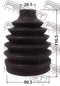ACHSMANSCHETTE ANTRIEBSWELLE WHEEL SIDE FEBEST 0217P-J1016 V FÜR AUDI A4,A5,B8 - Picture 3 of 6
