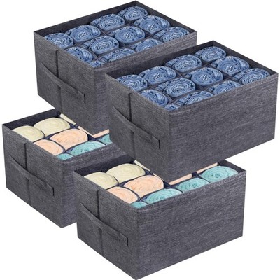 Praktisches 4-teiliges Schubladen Organizer Set - Ideal für Kleidung, Bettwäsche