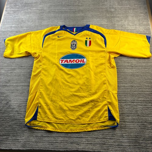 Juventus Jersey Mens XL Yellow Football Soccer Kit 2005 2006 Third