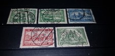 Deutsches Reich 1924, Bauwerke Mi.- Nr. 364-367 mit 364x + 364y, gestempelt.