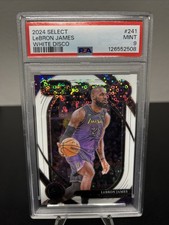 2024 Panini Select LeBron James White Disco Prizm /75 #241 PSA 9