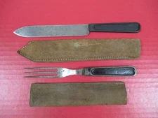 Indian War Era US Army M1878 Haversack Mess Utensils Fork & Knife w/Scabbards