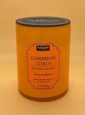 Tuscany Empire Candle Caribbean Citrus 12 Oz  Limited Collection. Double Wick