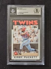 ⚾1986 Topps #329 Kirby Puckett Beckett Authentic Auto Autograph Card⚾