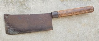 Early Unmarked Hand Forged Meat Cleaver Civil War Era