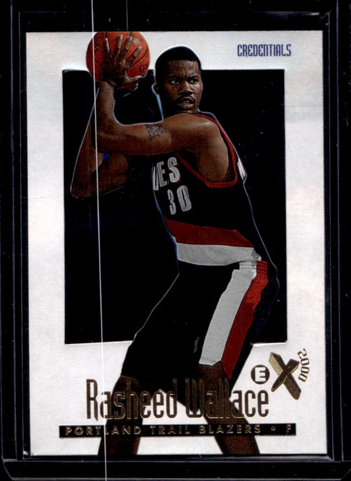 1996 Skybox EX-2000 Rasheed Wallace Credentials #/499 Trail Blazers