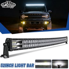 52 Curved Led Light Bar Spot Flood Work Light Offroad Driving 12v24v Truck Suv