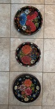 Made in Mexico for Kerr’s Curios Hand Painted Wood Serving Bowls 3