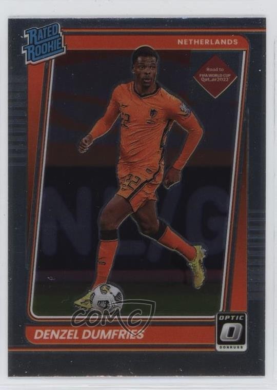 2021-22 Panini Donruss Road to Qatar Rated Optic Denzel Dumfries Rookie RC 1ai1