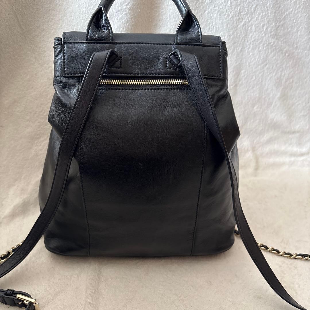 Tory Burch Fleming Backpack Leather Quilting Embo… - image 3