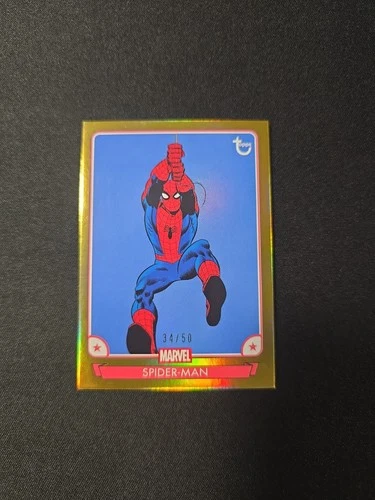 Gold 34/50 Spider-Man 2026 Topps Brooklyn Collection Captain America 85th