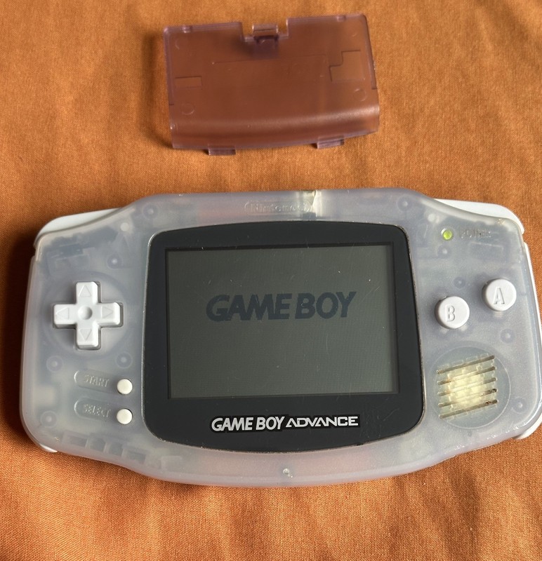 Nintendo Game Boy Advance Handheld Console - Clear/Glacier - Tested & Working
