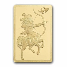 1/2 gram Gold Bar - PAMP Suisse Zodiacs: Sagittarius 7961.25 per troy oz
