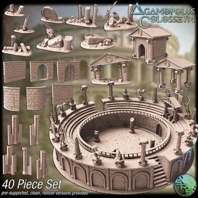 Modular Gladiator Arena Colosseum Terrain 28-32mm RPG Wargame