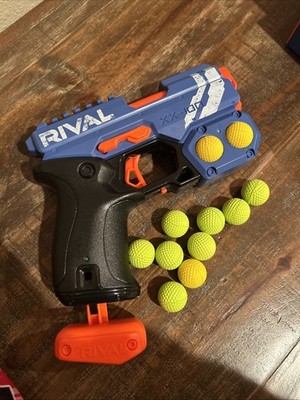 NERF Rival Knockout XX 100 Blue with 12 Balls - In Excellent Condition