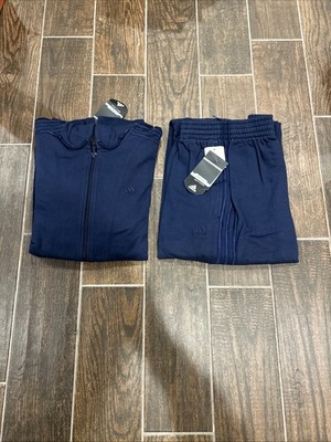 Adidas Basketball Navy Blue Sweatsuit Size Large (2003) Y2K