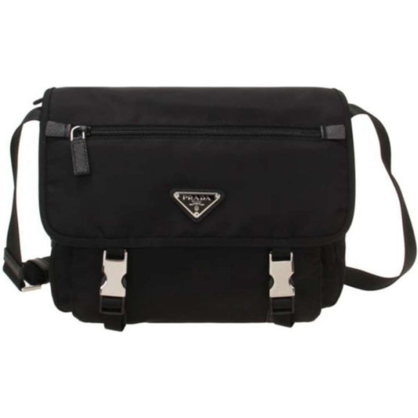 ショルダーバッグ・ポシェット PRADA Woman Crossbody bags Black 1BC2332HGV F0002 Prada ZOT F0002 Re-Nylon Black Messenger Crossbody Bag
