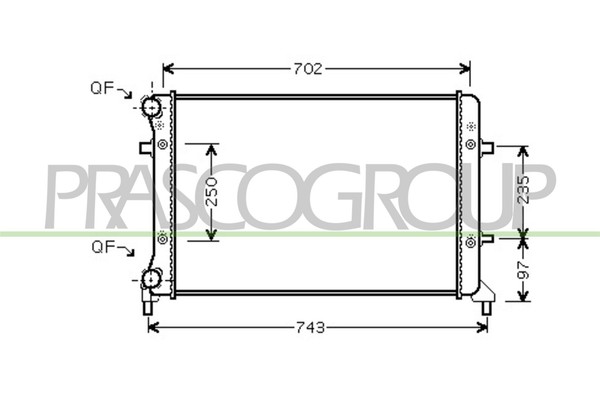 Prasco WasserküHler MotorküHler Aluminium FüR VW Golf V 1K1 5K1 5M1 521 Audi A3-image