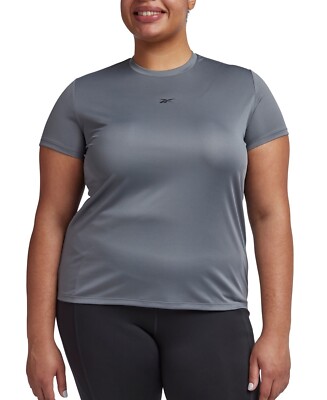 Reebok Plus Size Performance Tech Short-Sleeve Tee , Cold Grey, 4X
