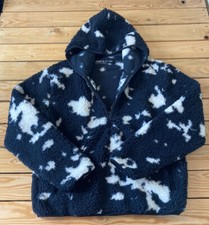 Pulse Nwt $75 Women’s Tie Dye Half Zip Fleece Pullover Size M Black Q10