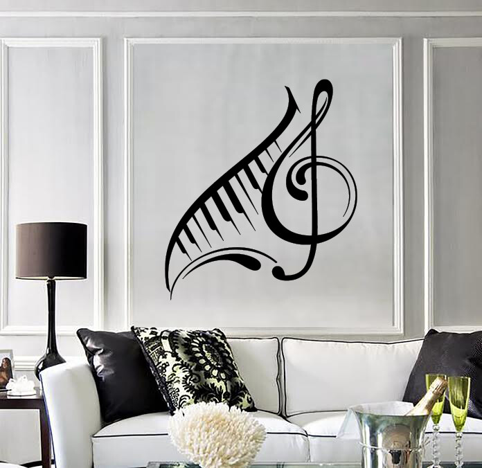 Vinyl Wall Decal music notes treble clef Unique Interior Sticker