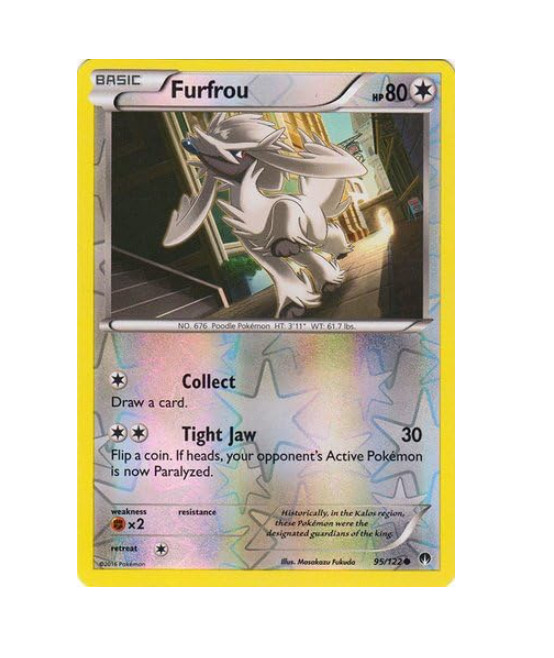 Pokemon, Breakpoint,   Furfrou - 95/122 - Reverse Holo - NM/M