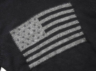 RALPH LAUREN PURPLE LABEL American Flag USA TurtleNeck Sweater