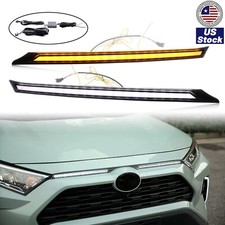Front Grille Light Led Bar For Toyota Rav4 2019-2021 Drl Turn Signal Clear Front Grille Light Led Bar For Toyota Rav4 2019-2021 Drl Turn Signal Clear