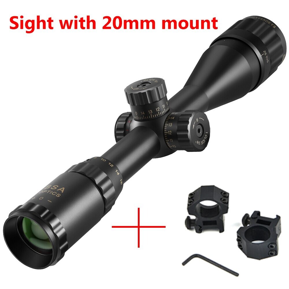 BSA Optics 4-16x44 ST Adjustable Optic Sight Green Red Rifle
