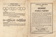 Complete Directions For Gilbert Puzzle Parties 1921