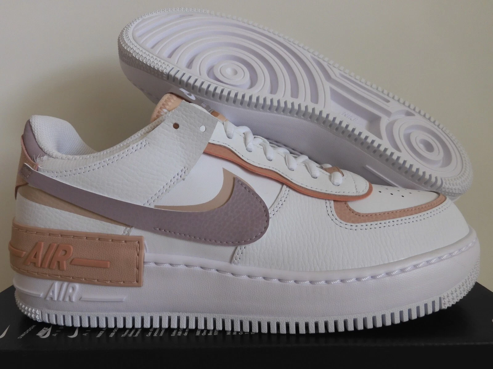 WMNS NIKE AIR FORCE 1 AF1 SHADOW WHITE AMETHYS DONNA TAGLIA 11 5 [CI0919 113]