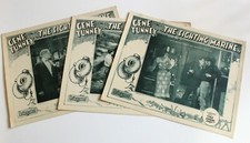 Three Boxing Champion Gene Tunney The Fighting Marine Lobby Cards (3) 1926      