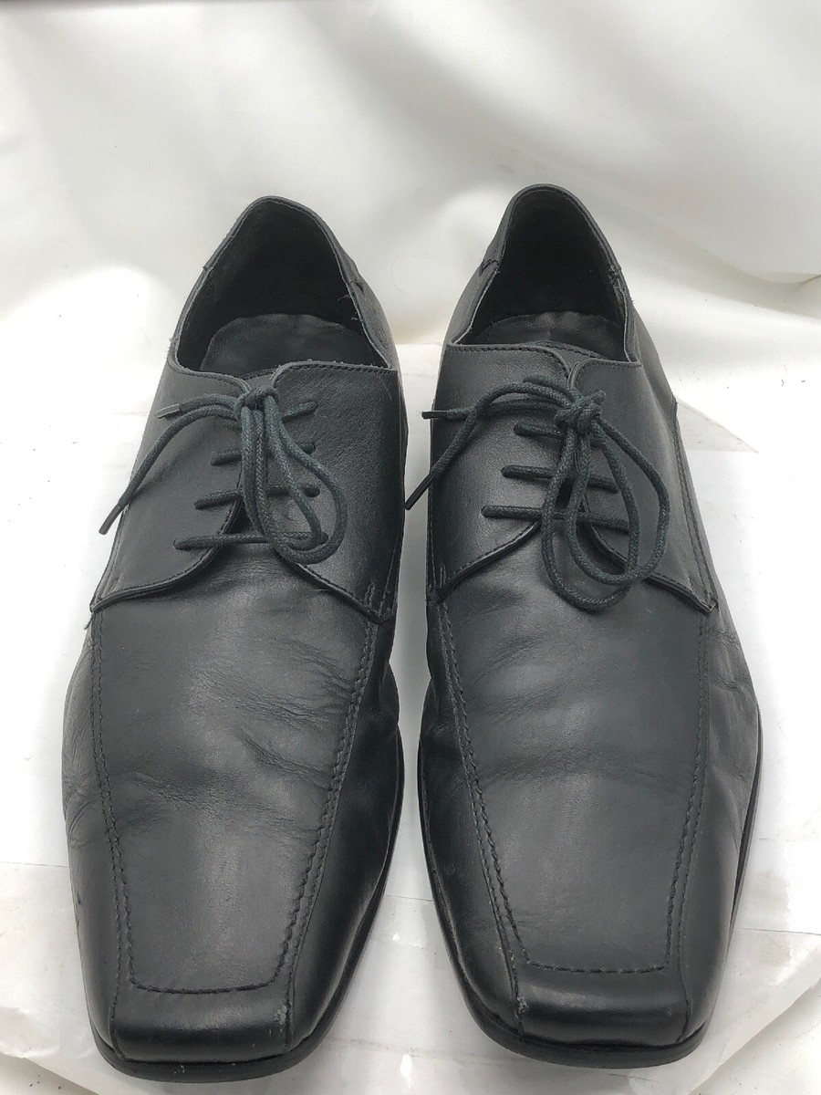 Aldo Shoes Mens Size 12 Black Leather Slip On Square Toe Dress Oxfords s-l400.jpg main image 2