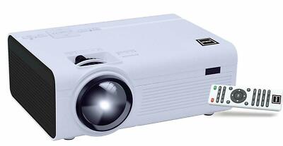 RCA RPJ136 LED Home Theater Projector, 1080 Compatible White