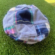 Janie  Jack Boys 12-24 Months Plaid Patchwork Newsboy Cap Hat EUC