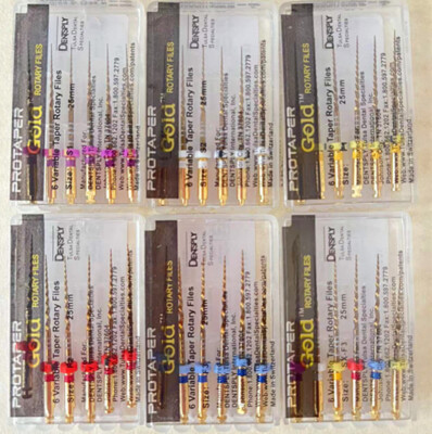 SALE! Dentsply ProTaper Gold Rotary Files F1,F2,F3,S1,S2,SX-F3, SX 19