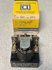 NEW Square D 8501CO-2 AC Control Relay, DPST 2 N.O. Coil 120V 60Hz 8501CO2