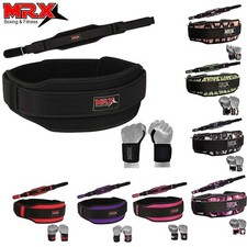 MRX Weight Lifting Belt With Wrist Wraps Gym Workout Training Bodybuilding Set